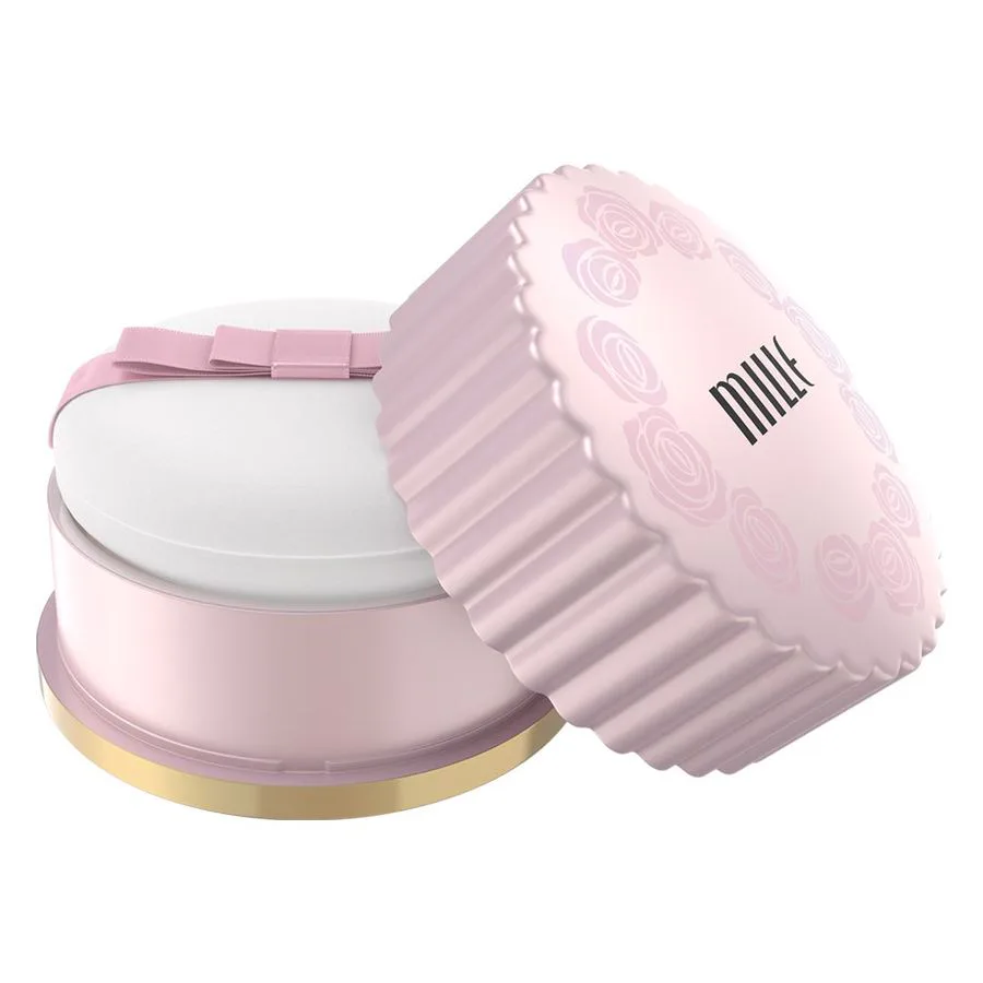 Mille แป้งฝุ่นเซตเครื่องสำอาง Brightening Satin Translucent Loose Powder