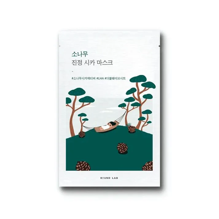 Pine Calming CICA Sheet Mask Round Lab