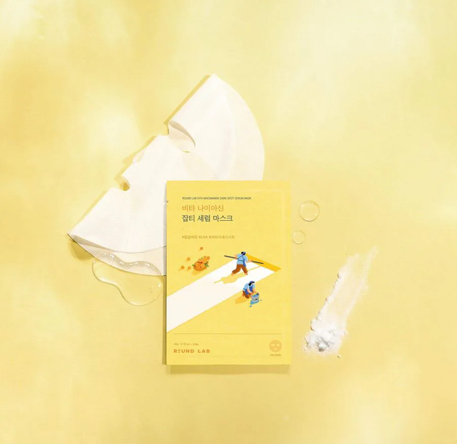 Vita Niacinamide Dark Spot Serum Mask Round Lab