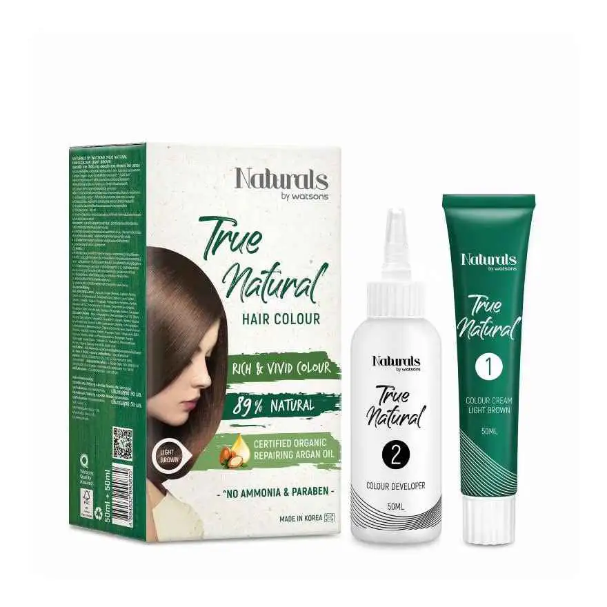 Naturals by Watsons ครีมเปลี่ยนสีผม ทรู เนเชอรัล แฮร์ คัลเลอร์ ไลท์ บราวน์