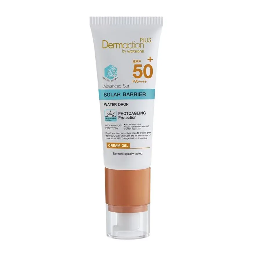 Dermaction Plus by Watsons แอดวานซ์ซัน โซล่าร์ แบริเออร์ ครีมเจล เอสพีเอฟ 50+ พีเอ++++