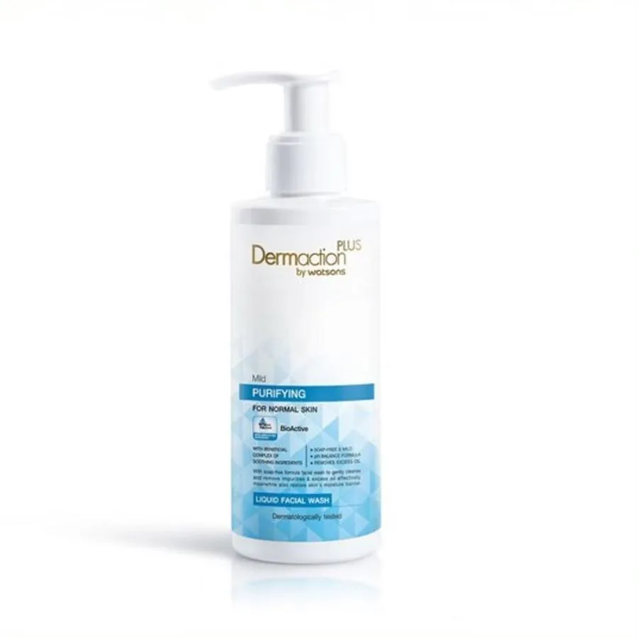 Dermaction Plus by Watsons มายด์เพียวริฟายอิ้งลิควิดเฟเชียลวอช