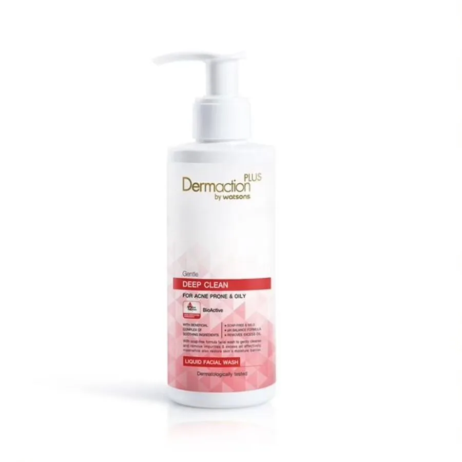 Dermaction Plus by Watsons เจนเทิลดีพคลีนลิควิดเฟเชียลวอช