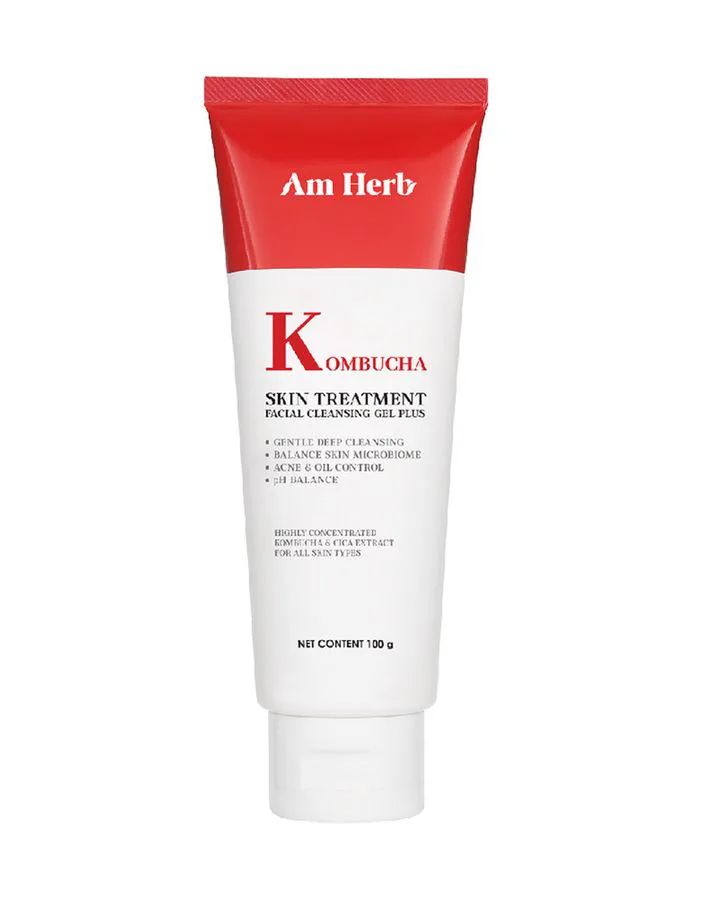 AM HERB KOMBUCHA SKIN TREATMENT FACIAL CLEANSING GEL PLUS