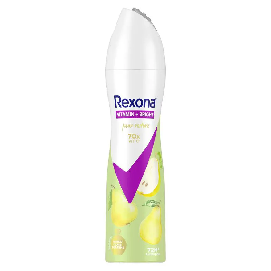 Rexona เรโซนา สเปรย์ วิตามิน + ไบรท์ แพร์ รีสโตร์ แอนติเพอสไปแรนท์