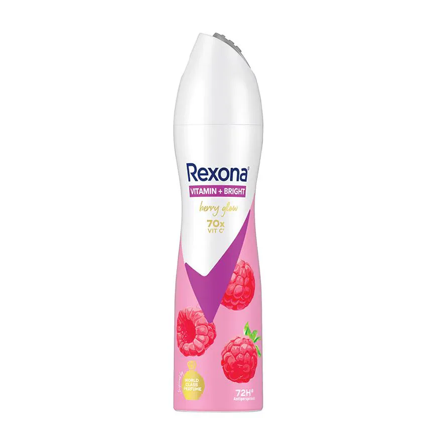 Rexona เรโซนา สเปรย์ วิตามิน + ไบรท์ เบอร์รี่ โกลว์ แอนติเพอสไปแรนท์
