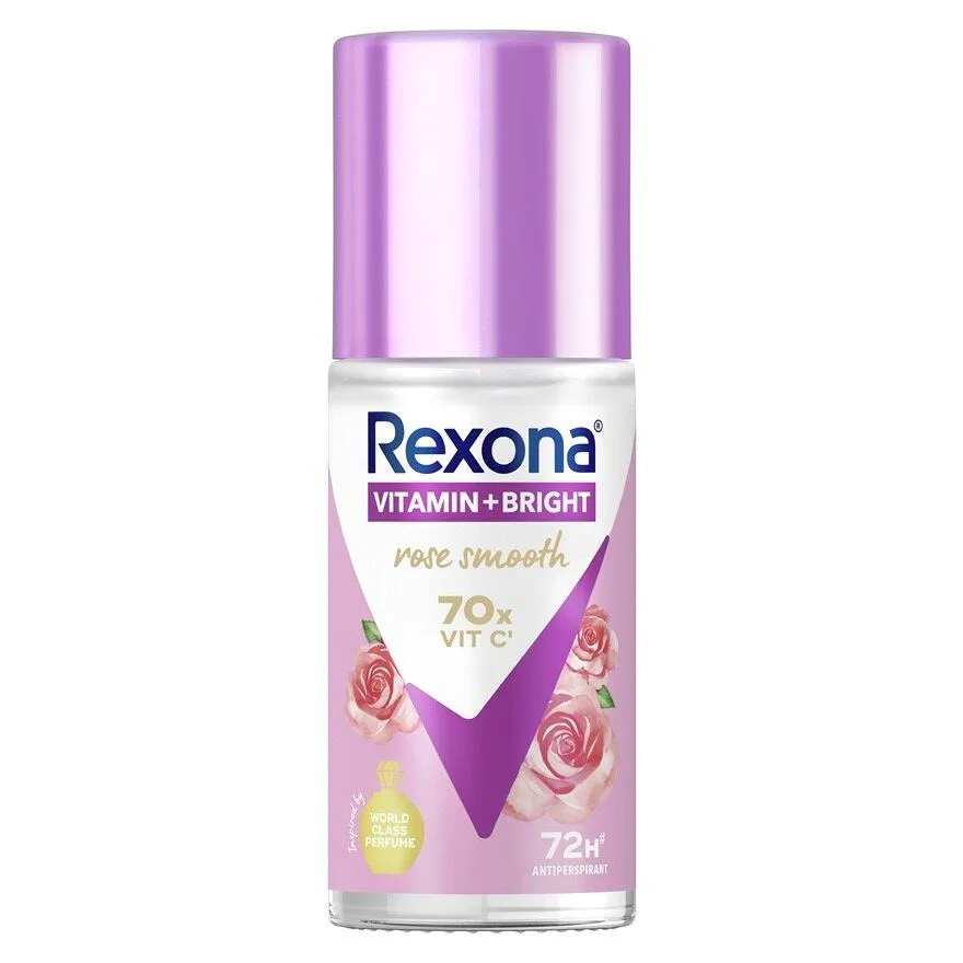 Rexona เรโซนา โรลออน วิตามิน + ไบรท์ โรส โกลว์ แอนติเพอสไปแรนท์