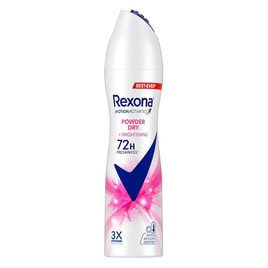 Rexona เรโซนา สเปรย์ พาวเดอร์ ดราย ไบรท์เทนนิ่ง แอนติเพอสไปแรนท์