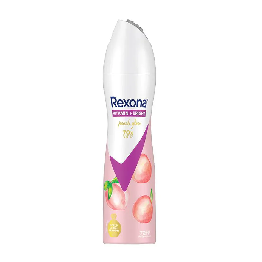 Rexona เรโซนา สเปรย์ วิตามิน + ไบรท์ พีช โกลว์ แอนติเพอสไปแรนท์