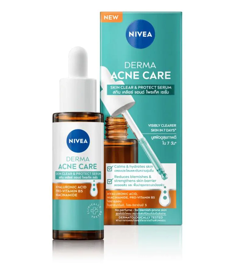 Nivea เดอร์มา แอคเน่ แคร์ สกิน เคลียร์ แอนด์ โพรเท็ค เซรั่ม
