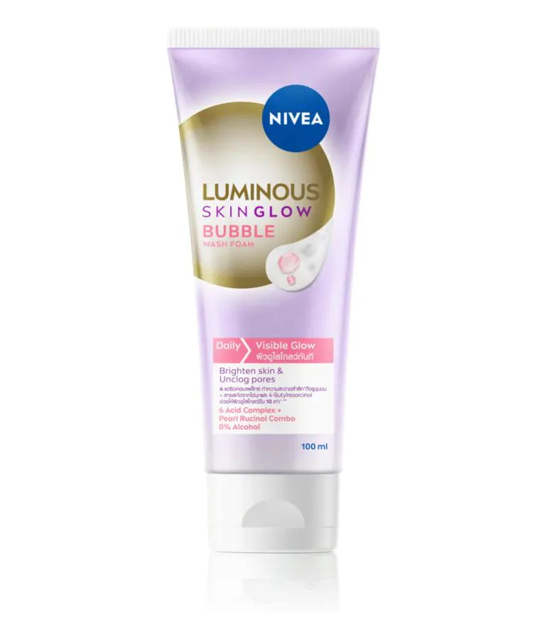 Nivea ลูมินัส สกิน โกลว์ บับเบิ้ล วอช โฟม