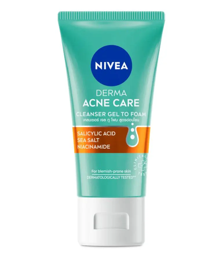 Nivea เดอร์มา แอคเน่ แคร์ เคลนเซอร์ เจล ทู โฟม