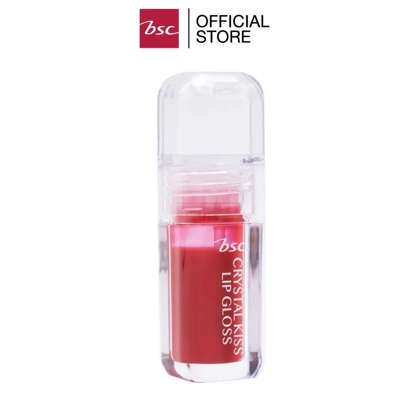 Bsc Crystal Kiss Lip Gloss Cherry Red เชอร์รี่ เรด