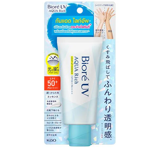 Biore - บิโอเร ยูวี อะควาริช ไลท์ อัพ เอสเซ้นส์ เอสพีเอฟ50+ พีเอ++++
