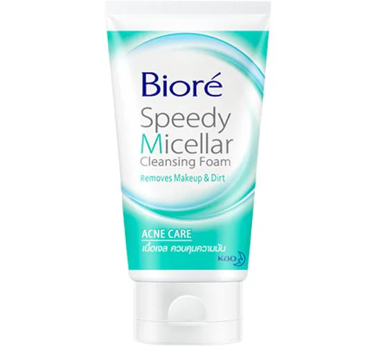 Biore - บิโอเร สปีดี้ ไมเซลล่า คลีนซิ่งโฟม สูตรแอคเน่ แคร์